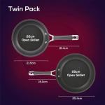 Circulon 83905 Radiance [hard anodized] Nonstick Frying pan set / Skillet Set - 8.5 Inch and 10 Inch, Gray