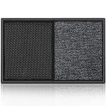 LOSTRONAUT 2-in-1 Wet Dry Shoe Cleaner - 25''x16'' Non Slip Floor Mat, Indoor & Outdoor Welcome Rug, Disinfectant Mat for Doors