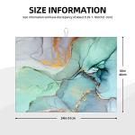 Teal Marble Golden Swirls Pattern Dish Drying Mats For Kitchen Counter Microfiber Absorbent dish Mat Xl Reversible Drying Mats For Countertop 18 Inch X 24 Inch