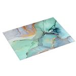 Teal Marble Golden Swirls Pattern Dish Drying Mats For Kitchen Counter Microfiber Absorbent dish Mat Xl Reversible Drying Mats For Countertop 18 Inch X 24 Inch