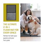 LOSTRONAUT 2-in-1 Wet Dry Shoe Cleaner - 25''x16'' Non Slip Floor Mat, Indoor & Outdoor Welcome Rug, Disinfectant Mat for Doors