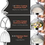 Mini Angel Stand Mixer,10-Speed 5QT Kitchen Electric Mixer,Tilt-Head Food Mixer with Dough Hook, Wire Whisk, Flat Beater, Stainless Steel Bowl (Champagne)