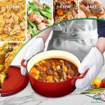 Chef Power Dutch Oven Pot with Lid 6QT, Enameled Cast Iron Dutch Oven for Bread Baking, Braising, Stews, Roasting, Oven Safe Dutch Ovens, Gradient Red