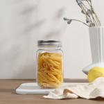 novelinks 16 oz Clear Plastic Jars with Screw-On Lids - BPA-Free Refillable Storage Containers for Slime, Food, Crafts, Kitchen & Household Use (10 Pack,Silver)