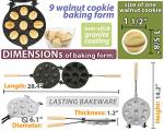 Walnut Cookie Mold Maker - Non-Stick Granite Oreshki Mold - Nut Cookies Maker