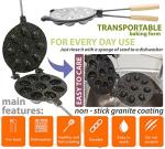 Walnut Cookie Mold Maker - Non-Stick Granite Oreshki Mold - Nut Cookies Maker