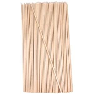 12" Natural Bamboo Wooden Skewers the diameter is 4mm (100 PCS) for BBQ, Fruit，Cocktail，Kabob，Chocolate Fountain，Appetiser,Grilling，Kitchen，crafting and Party