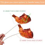 12" Natural Bamboo Wooden Skewers the diameter is 4mm (100 PCS) for BBQ, Fruit，Cocktail，Kabob，Chocolate Fountain，Appetiser,Grilling，Kitchen，crafting and Party