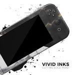 Design Skinz - Compatible with Nintendo Switch Console Bundle - Skin Decal Protective Scratch-Resistant Removable Vinyl Wrap Cover - White-Black Marble & Digital Gold Foil V1