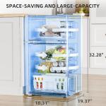 Antarctic Star Compact Refrigerator with Freezer,2 Door Mini Fridge,Adjustable Shelf,Small Fridge for Bedroom Office Dorm Kitchen,3.2 Cu.Ft.BLACK