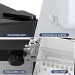 Antarctic Star Compact Refrigerator with Freezer,2 Door Mini Fridge,Adjustable Shelf,Small Fridge for Bedroom Office Dorm Kitchen,3.2 Cu.Ft.BLACK