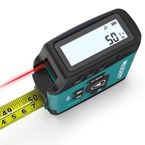 MiLESEEY DT20 Digital Laser Tape Measure,130FT Laser Measuring Tool,16FT Easy Read Digital Measuring Tape Retractable with Fractions,Rechargeable Measurement Tool for Distance/Area/Volume/Pythagorean