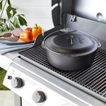 Lodge 9 Quart Pre-Seasoned Cast Iron Dutch Oven with Lid - Wire Bail Handle for Easy Transfer from Cooking Surface to Table - Use in the Oven, on the Stove, on the Grill or over the Campfire - Black