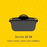 Lodge 9 Quart Pre-Seasoned Cast Iron Dutch Oven with Lid - Wire Bail Handle for Easy Transfer from Cooking Surface to Table - Use in the Oven, on the Stove, on the Grill or over the Campfire - Black