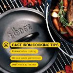 Lodge 9 Quart Pre-Seasoned Cast Iron Dutch Oven with Lid - Wire Bail Handle for Easy Transfer from Cooking Surface to Table - Use in the Oven, on the Stove, on the Grill or over the Campfire - Black