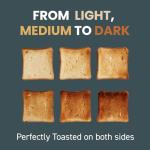 Elite Gourmet ECT4123 Long Slot 4 Slice Toaster, Extra Wide 1.5" and 5.1" Deep Slots, Bagel, Defrost & Cancel Functions, 6 Toast Shade Settings, Fits Bagels, Waffles, Artisan Breads, Stainless Steel