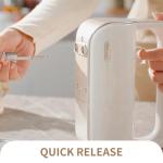 warran 4-in-1 Electric Hand Mixer for Baking, Cooking and Coffee Drinks(Champagne Gold)