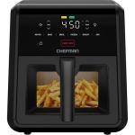 Chefman Air Fryer TurboFry 7-Qt, 6-in-1 High-Powered 450°F Cooking for Crispier Results, Compact Space-Saving Design, Air Fry, Bake, Broil, Reheat, Dehydrate, Defrost, Fast & Even Cooking – Black