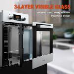 24 Inch Wall Oven, TOPWISH Electric Single Wall Ovens, 2.3 Cu.ft. Built-in Wall Oven with Convection, Touch Control, 9 Cooking Functions, Timer, Stainless Steel Ovens for Kitchen