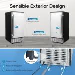 ICEPURE 15" Under Counter Ice Maker with Drain Pump, 85lbs/24H, Self-Cleaning, Smart Reminder, 24H Timer, ETL FCC, Built-in or Freestanding for Residential and Commercial, Stainless Steel
