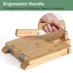 ZUJJAFY Tortilla Press 10 Inch Bamboo Tortilla Maker with 50pcs Parchment Paper, Mexican Tortillera Presser Homemade Tortillas Pataconera Dough Press, Square