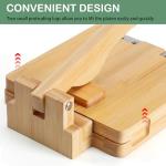 ZUJJAFY Tortilla Press 10 Inch Bamboo Tortilla Maker with 50pcs Parchment Paper, Mexican Tortillera Presser Homemade Tortillas Pataconera Dough Press, Square