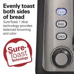 Hamilton Beach Gourmet 2 Slice Slot Toaster with Extra Long & Wide Slots, Sure-Toast Technology, Shade Selector with 7 Browning Levels, Bagel Setting, Matte Black and Stainless Steel (22996)