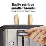 Hamilton Beach Gourmet 2 Slice Slot Toaster with Extra Long & Wide Slots, Sure-Toast Technology, Shade Selector with 7 Browning Levels, Bagel Setting, Matte Black and Stainless Steel (22996)