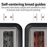 Hamilton Beach Gourmet 2 Slice Slot Toaster with Extra Long & Wide Slots, Sure-Toast Technology, Shade Selector with 7 Browning Levels, Bagel Setting, Matte Black and Stainless Steel (22996)