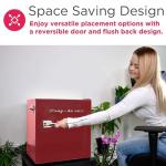 Frigidaire EFR176-RED 1.6 cu. ft. Retro Bar Fridge with Side Bottle Opener, Red