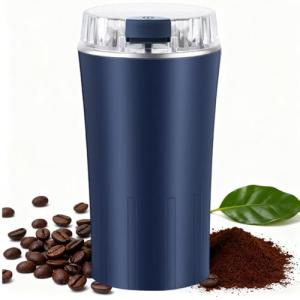 Electric Coffee Bean Grinder, Coffee Spice Grinder, 300W Nut Electric Grinders with 304 Stainless Steel Blades, One Touch Operation for Coffees Mill Home Use or Kitchen (Blue)