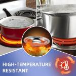 W10196406 and W10196405 Chrome Stove Burner Drip Pan Set for Whirlpool Amana Maytag Magic-Chef Kenmore Electric Range with Locking Slot, Includes 2 6-Inch and 2 8-Inch Drip Bowls