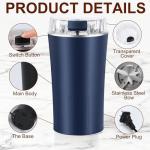 Electric Coffee Bean Grinder, Coffee Spice Grinder, 300W Nut Electric Grinders with 304 Stainless Steel Blades, One Touch Operation for Coffees Mill Home Use or Kitchen (Blue)