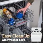 PriorityChef Butter Crock with Lid with Water Line, Ceramic French Butter Dish to Leave On Counter, Dark Blue