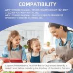 W10196406 and W10196405 Chrome Stove Burner Drip Pan Set for Whirlpool Amana Maytag Magic-Chef Kenmore Electric Range with Locking Slot, Includes 2 6-Inch and 2 8-Inch Drip Bowls