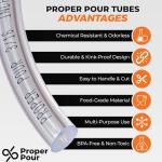 Proper Pour - Clear Vinyl Plastic Tubing - Food-Grade & Flexible PVC Tube for Beer Line, Kegerator Accessories, Wine, Aquarium & Water Hose, Fuel Line, Drip Irrigation & More, 3/16" ID 7/16" OD, 25 Ft