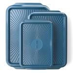 Absorated SYAINN Non-stick Ceramic Baking Sheet Set, 3 Pieces- Aluminum Steel Cookie Sheets for Baking-Includes Half/Quarter/Jelly Roll Pans-Warp Resistant, Toxic, PTFE & PFOA Free-Blue