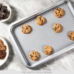 Absorated SYAINN Non-stick Ceramic Baking Sheet Set, 3 Pieces- Aluminum Steel Cookie Sheets for Baking-Includes Half/Quarter/Jelly Roll Pans-Warp Resistant, Toxic, PTFE & PFOA Free-Blue