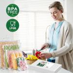 Bonsenkitchen Precut Vacuum Food Sealer Bags 100 Pint 6" x 10", BPA Free, Commercial Grade Textured Food Vacuum Sealer Bag, Thick Embossed Bags for Food Storage and Sous Vide Cooking VB3204