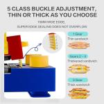 【Holiday Red】Candy 3-in-1 Waffle Maker, Grilled Sandwich Maker with Removable Plates, Bricks Design, Fun Gift for Kids, Panini Press for Breakfast, Snacks or Pancakes, Nonstick Iron Mini Toaster