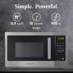 Farberware FM09WEISS Microwave, 0.9 Cu. Ft, Stainless Steel