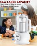 Nut Milk Maker with Delay Start & Auto Cleaning, 50oz Almond, Soy, Oat Milk, Baby Food & Soup Maker, for Homemade Plant-Based & Non-Dairy Drinks, with Keep Warm Function