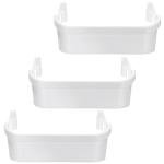 PartsBroz 240351601 Freezer Door Shelf Bin (3-Pack) for Frigidaire Freezer Door Shelf Replacement, Kenmore, Westinghouse Refrigerator Freezer White Bottom Lower Side Bins Shelves AP2115974 PS430027