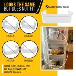 PartsBroz 240351601 Freezer Door Shelf Bin (3-Pack) for Frigidaire Freezer Door Shelf Replacement, Kenmore, Westinghouse Refrigerator Freezer White Bottom Lower Side Bins Shelves AP2115974 PS430027