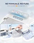 EUHOMY Countertop Ice Maker Machine with Handle, 26lbs Per Day, 9 Ice Cubes Ready in 6 Mins, Auto-Cleaning Portable Ice Maker with Basket and Scoop, for Home/Kitchen/Camping/RV (White)