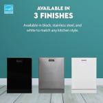 Equator 24" Built in Tall Tub Dishwasher 15 Place 3rd Rack 8 Wash 1400 RPM Turbo Dry 110V E-Star in Silver