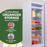 Hamilton Beach HBFRF6892-WHITE HBFRF6892 Upright Convertible Fridge/Freezer-Reversible Door-Removable Glass Shelves-Adjustable Controls-6.8 cu ft, White