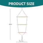 3 Tier Herb Drying Rack Hanging - Handcrafted Boho Flower Drying Racks - Saving Space Holds 14 Bouquets - Herb Dryer Hanging Rack for Spices Weed Flowers - Gift for Crafters