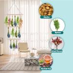 3 Tier Herb Drying Rack Hanging - Handcrafted Boho Flower Drying Racks - Saving Space Holds 14 Bouquets - Herb Dryer Hanging Rack for Spices Weed Flowers - Gift for Crafters