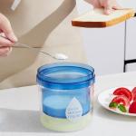 Greek Yogurt Strainer Yogurt Strainer with Strainer Cloth, for home use or small batch (450 grams) for thick Greek yogurt or cheese, 6 * 6 * 5.5 inches, clear, with lid, easy to clean